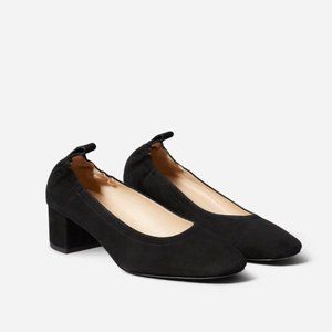 Everlane Black Suede Day Heel